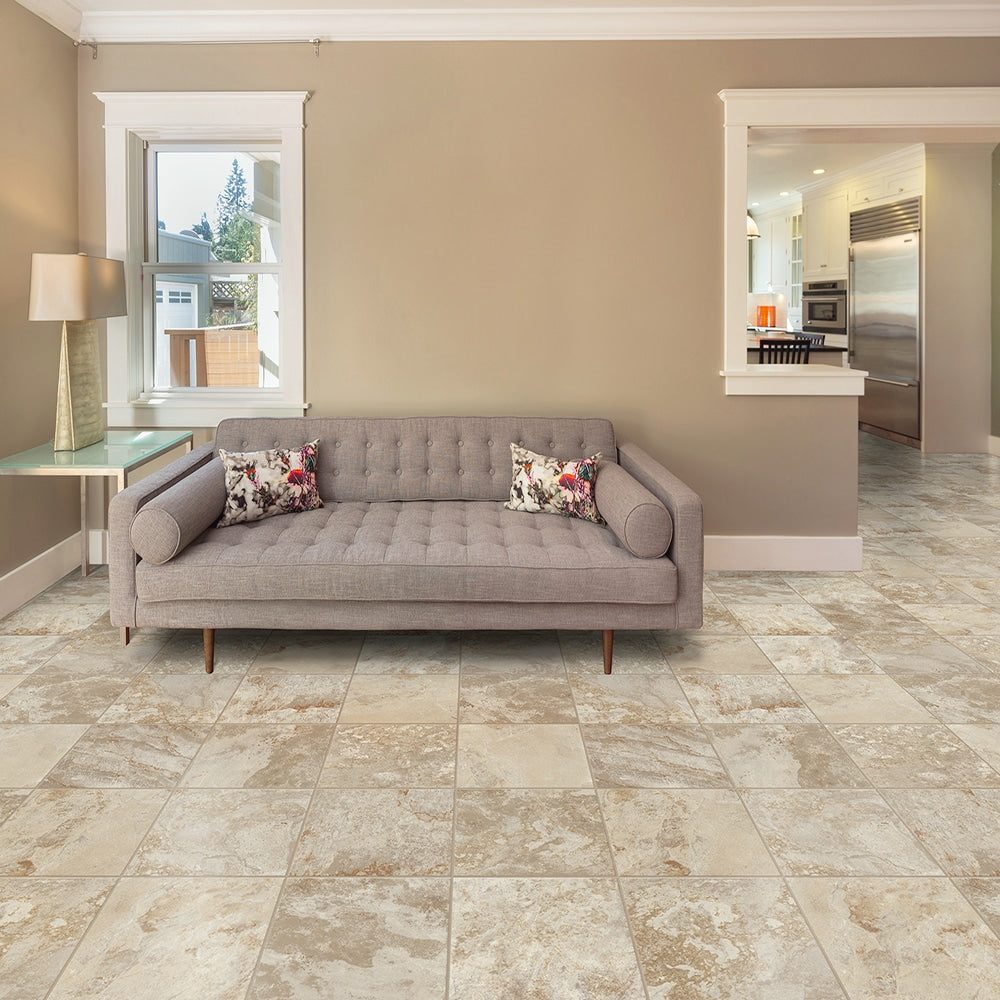 Congoleum ArmorCore LC Canyon View Adobe Cream Sheet Vinyl Flooring, 12 ft Wide
