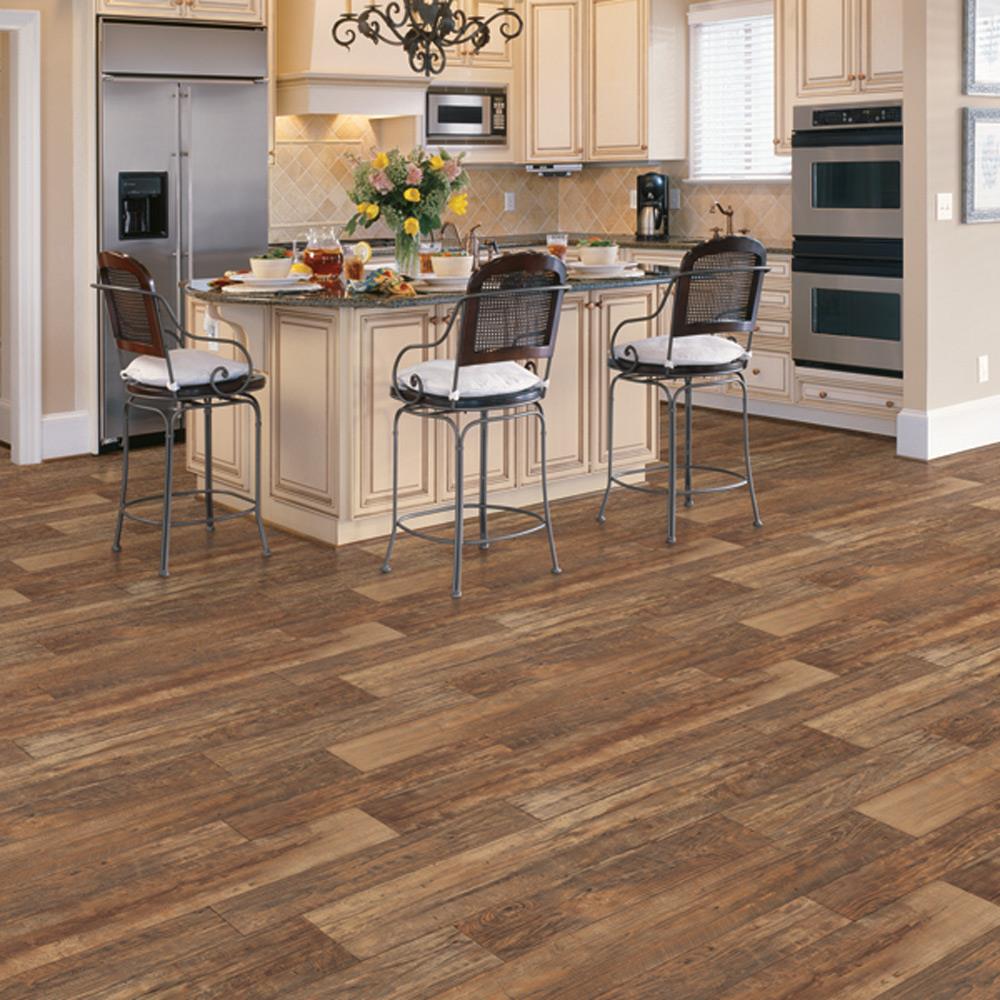 Congoleum ArmorCore UR Farmhouse Timber 12-ft W Cut-to-Length Honeycomb Wood Look Low-Gloss Finish Sheet Vinyl