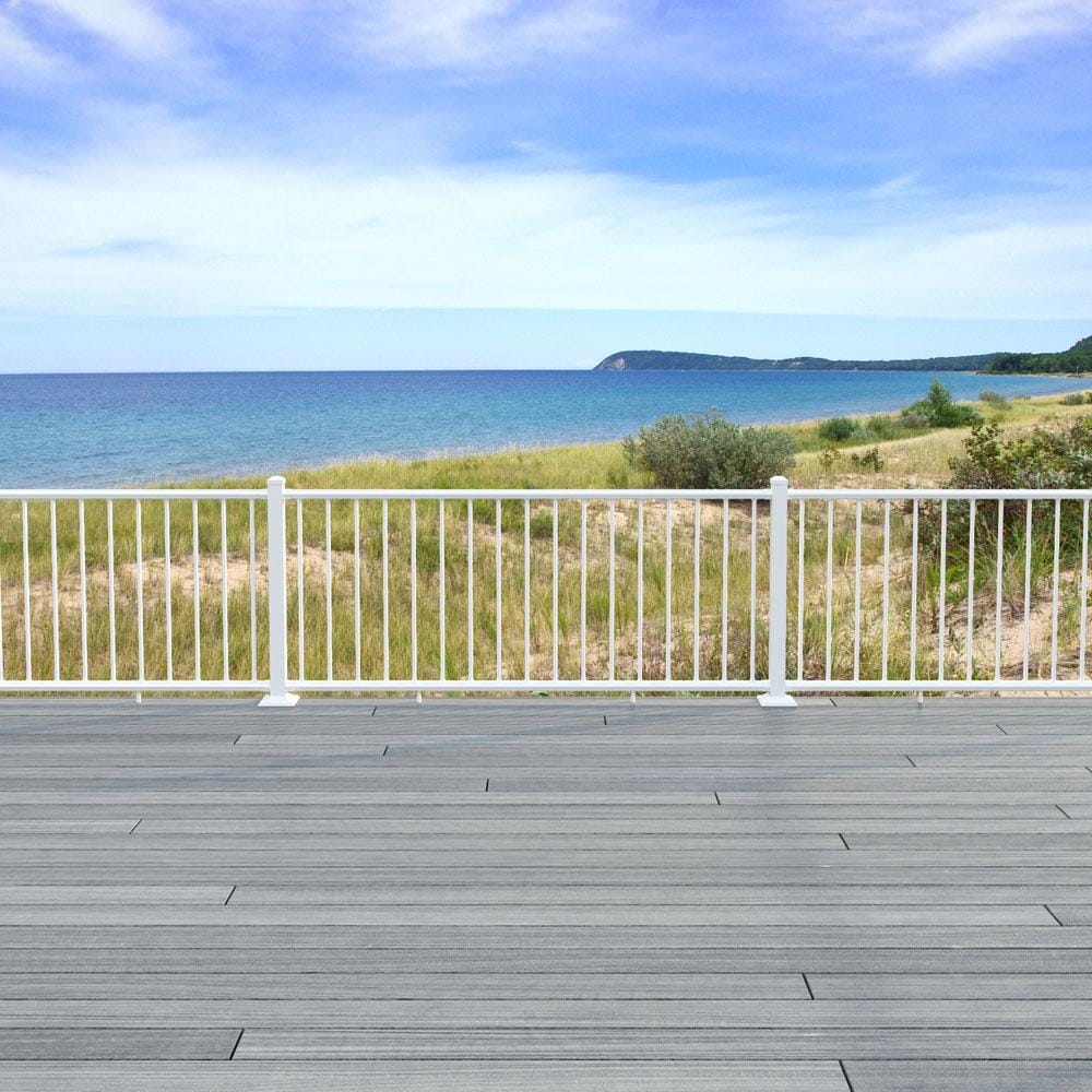 Deckorators 2.5-in x 2.5-in x 4-ft Textured White Aluminum Deck Post