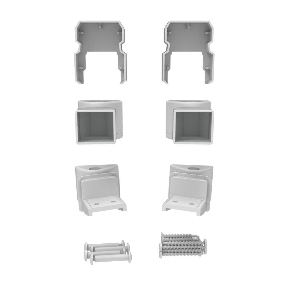 Freedom 6.438-in x 3.313-in VersaRail White Aluminum Angle Adapter