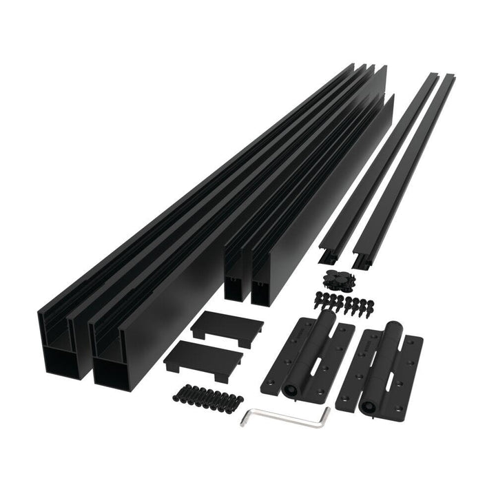 Freedom Artisan 46-1/2-in L x 70-in H Matte Black Aluminum Deck Railing Gate (Assembly Required)