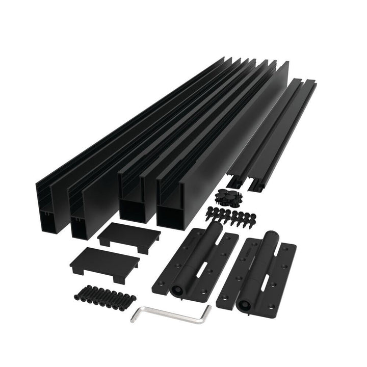 Freedom Artisan 46-1/2-in L x 40-in H Matte Black Aluminum Deck Railing Gate (Assembly Required)