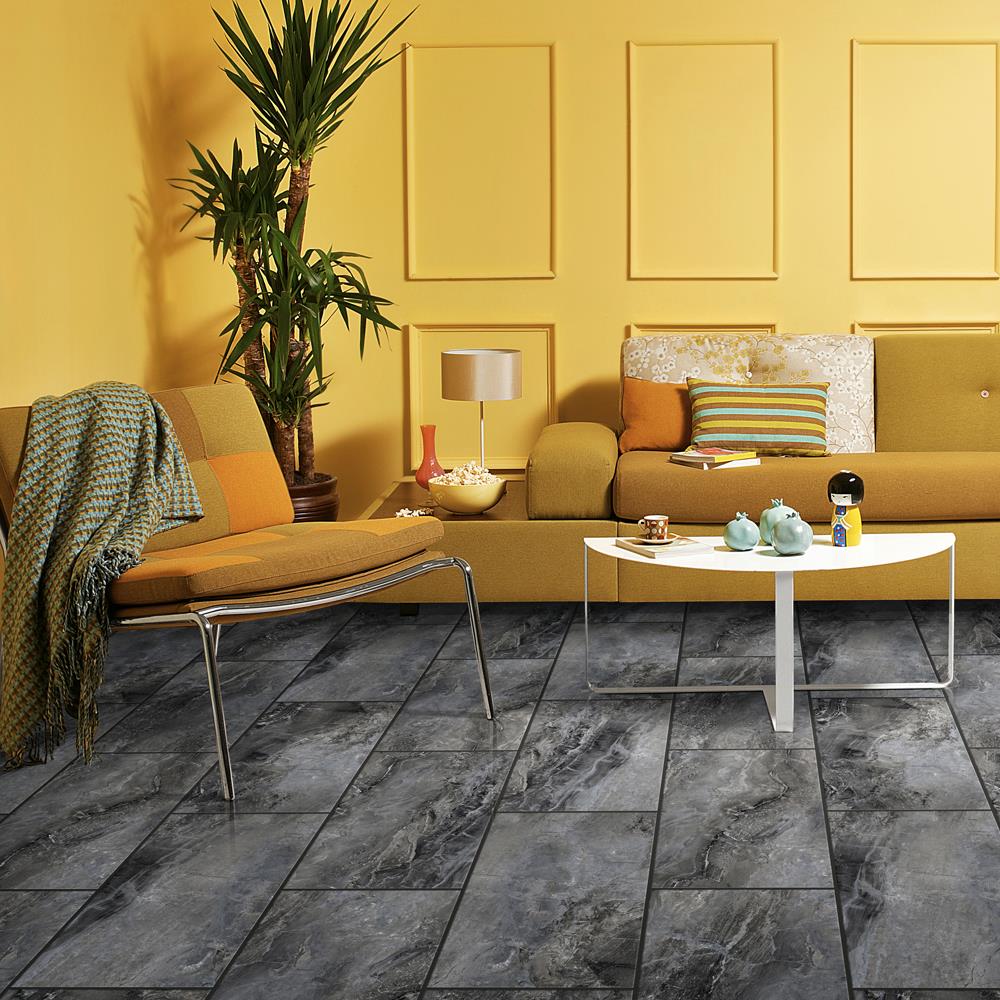Congoleum DuraStone London Mist Thames 12-in x 24-in Groutable Water-Resistant Luxury Vinyl Tile Flooring (20-sq ft/Carton)