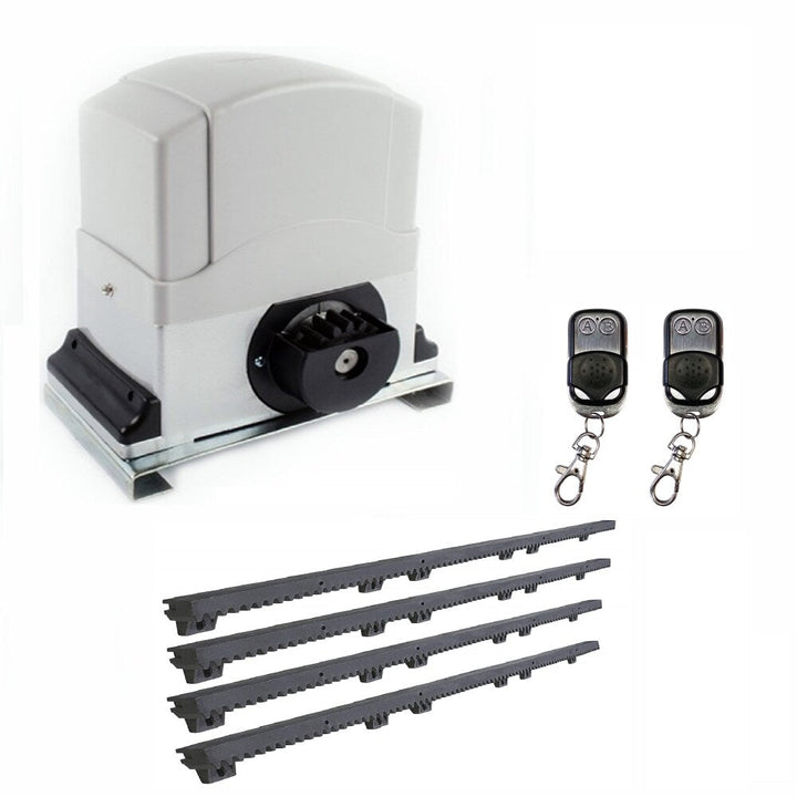 ALEKO 60-ft Slide Universal Battery Driveway Gate Opener Kit (Solar Compatible)