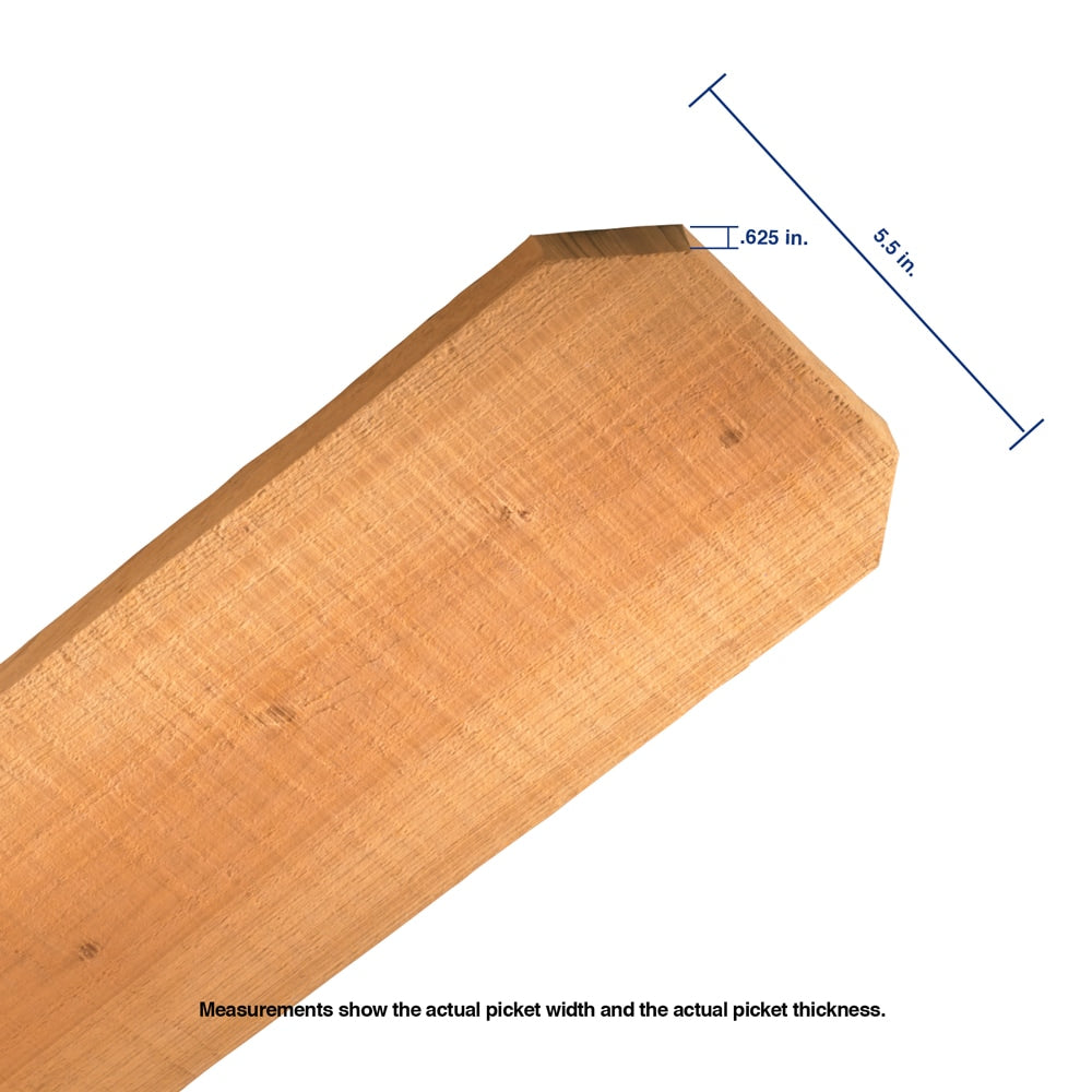 1-in x 8-in x 6-ft Incense Cedar Dog Ear Fence Picket