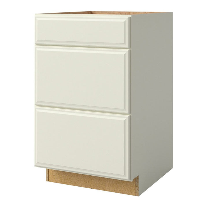 allen + roth Pattingham 21-in W x 34.5-in H x 24-in D Harbor 3-Drawer Base Fully Assembled Cabinet (Raised Panel Style)