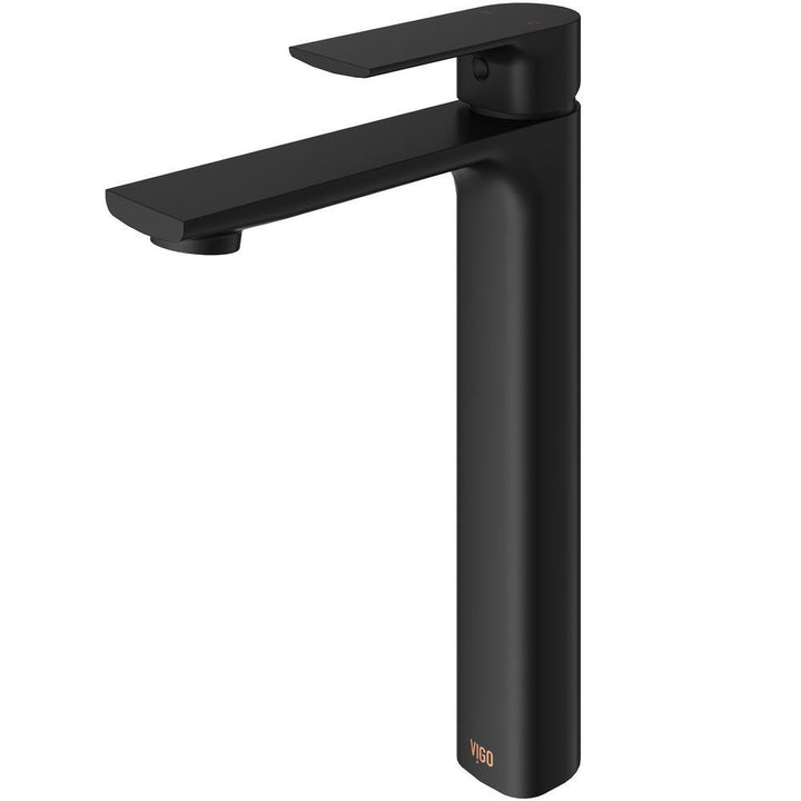 Norfolk Single Hole Single-Handle Vessel Bathroom Faucet in Matte Black - Super Arbor