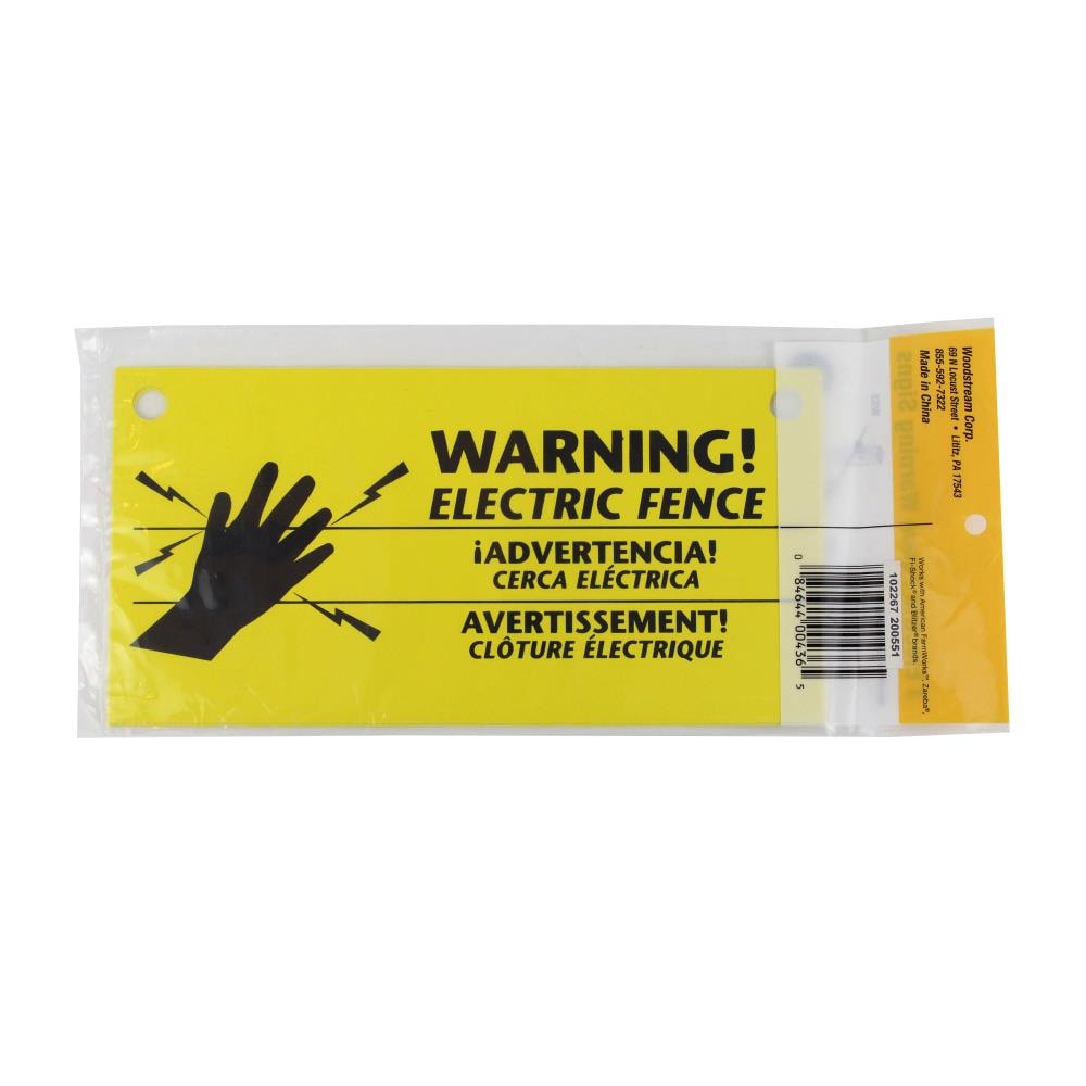 Zareba Systems 3-Pack Electric Fence Warning Sign