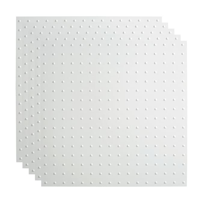 Fasade 2-ft x 2-ft Minidome Matte White PVC Drop Ceiling Tile (5-Pack, 20-sq ft / Case)