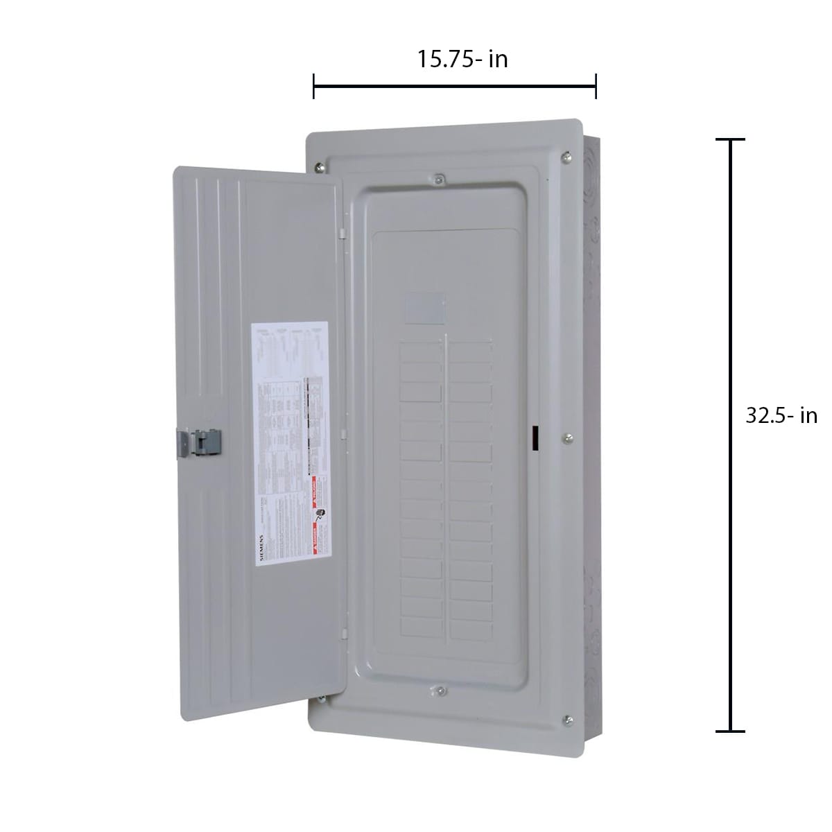 Siemens SN 200-Amp 30-space load center - angle view