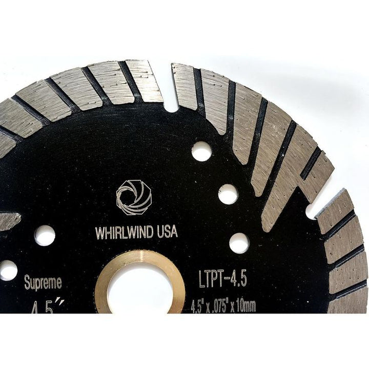 Whirlwind USA 4-1/2 in. Turbo 6-Teeth Segmented Diamond Saw Blade Granite Marble Concrete Cutting