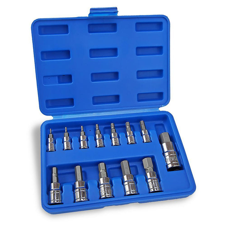 Metric MM Pro-Grade Allen Hex Bit Socket Set (13-Piece) - Super Arbor
