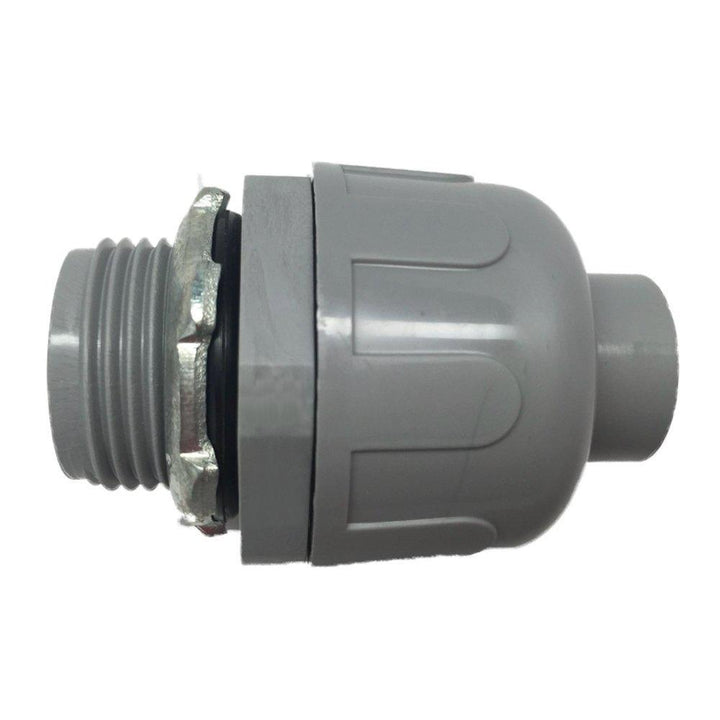 (100-Pack) 3/4 in. Dia Liquid Tight Non Metallic Electrical PVC Conduit Straight Fitting Connector