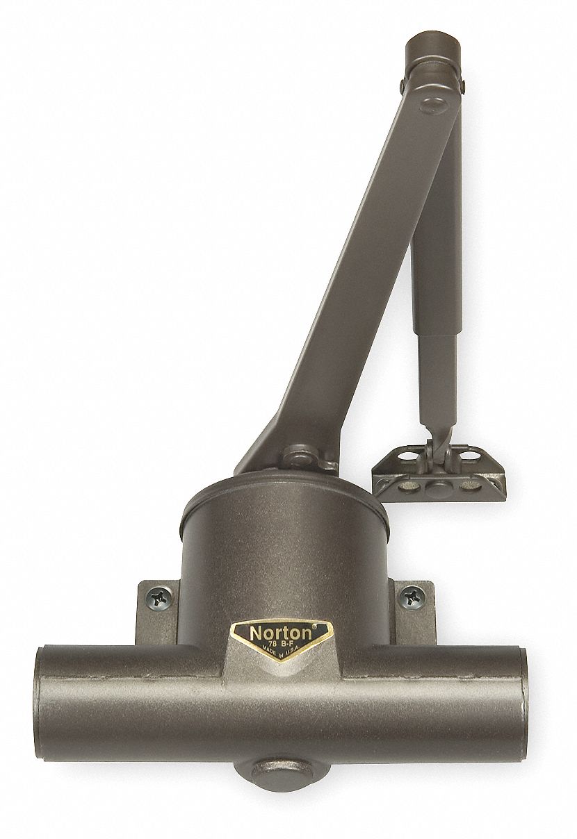 NORTON DOOR CONTROLS Heavy Duty Door Closer, Grade 1, Dark Bronze