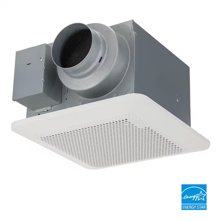 Whisper Choice DC Pick-A-Flow 80/110 CFM Ceiling Bathroom Exhaust Fan with Flex-Z Fast Bracket