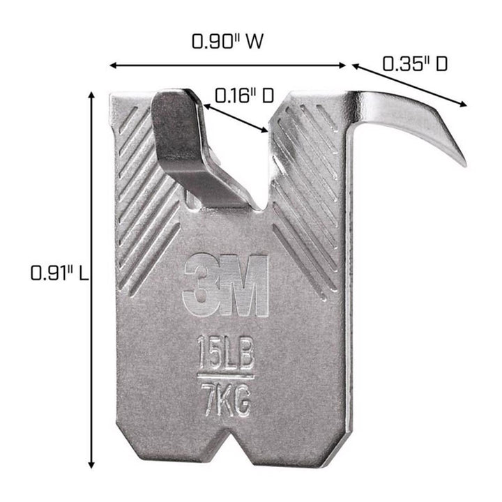 3M Claw Silver Drywall Picture Hanger, 15 lb Capacity, 5 Pack