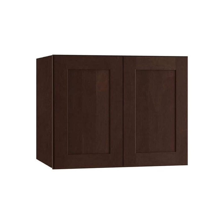 Home Decorators Collection Newport 27 in. W x 24 in. D x 15 in. H Assembled Plywood Wall Bridge Kitchen Cabinet in Manganite with Soft Close
