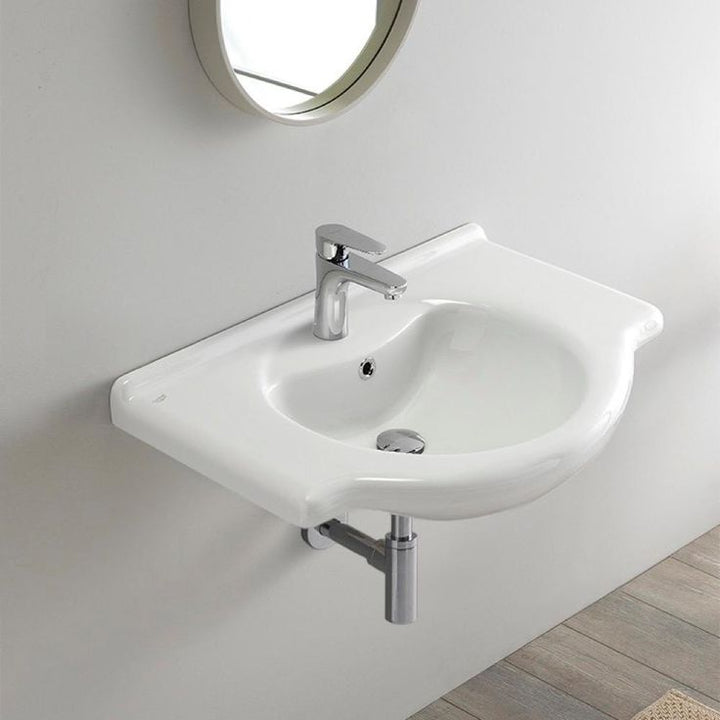Nameeks Nil Wall Mounted Bathroom Sink in White