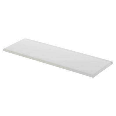 Jeffrey Court Super White 4 in. x 12 in. Glass Wall Tile (3-Pack)