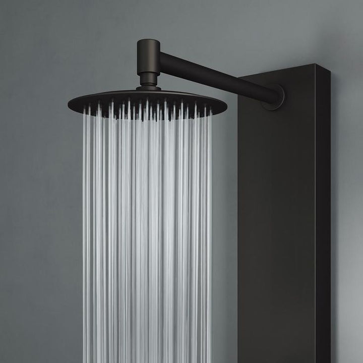 Elling-Ton 59 in. 4-Jet High Pressure Shower System with Fixed Rainhead and Handheld Dual Shower in Matte Black