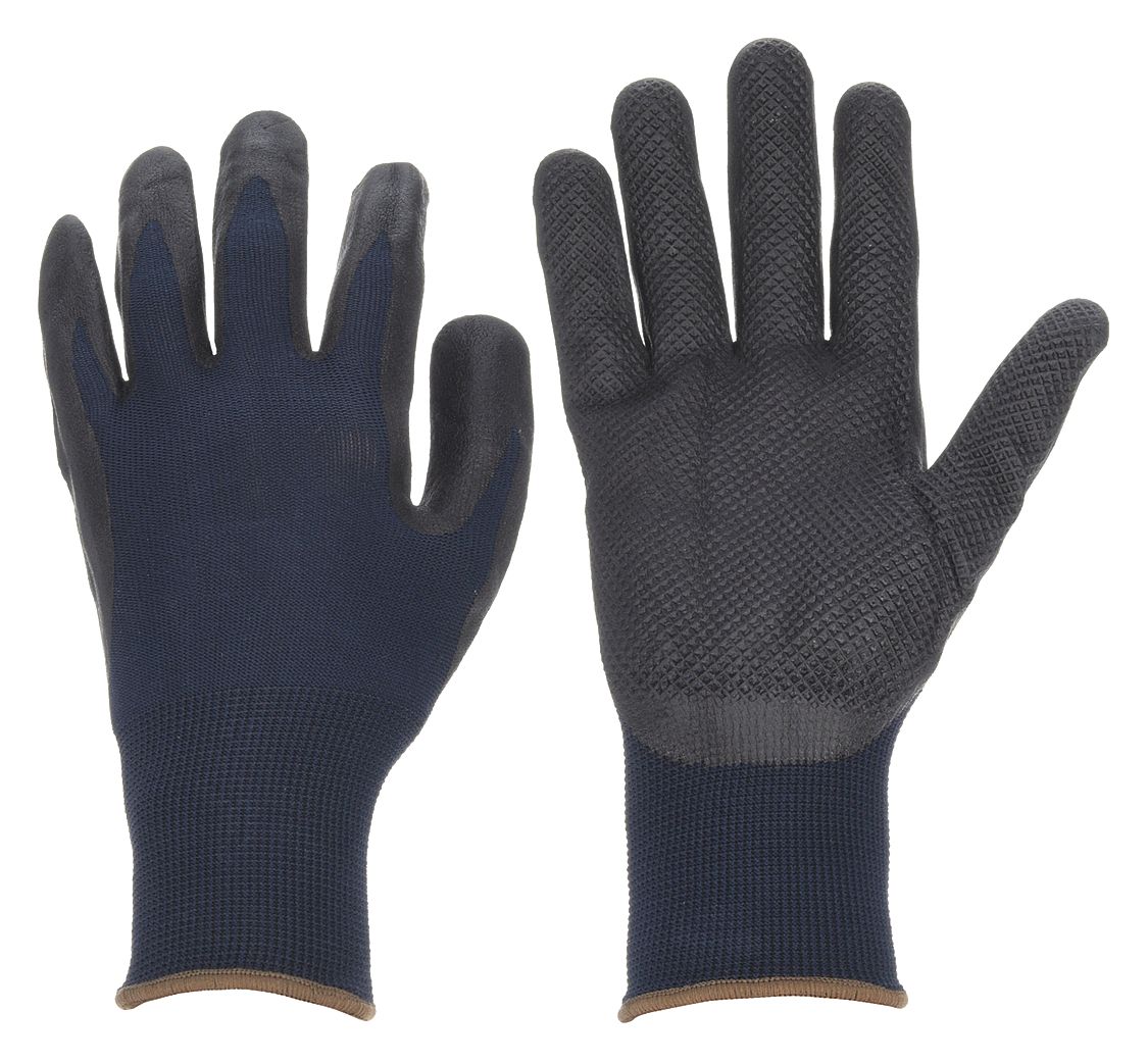 CONDOR XL Nitrile Coated Work Gloves, Blue, ANSI Level 4 Abrasion
