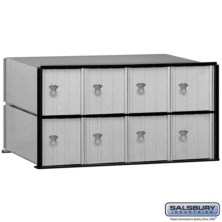 Aluminum Mailbox with 8 Doors and Combination Locks