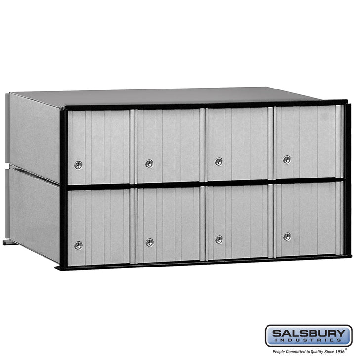 Aluminum Mailbox with 8 Doors - Rack Ladder System