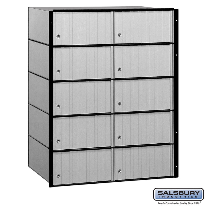 Aluminum Mailbox with 10 Doors - Standard System