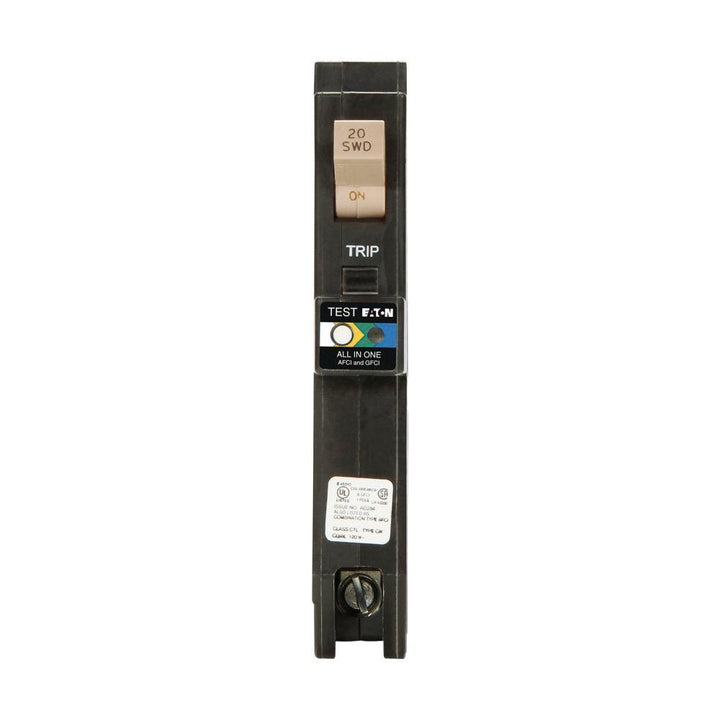 CH 20 Amp 1-Pole Dual Function (Arc Fault/Ground Fault) Plug-On Neutral Circuit Breaker - Super Arbor