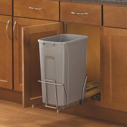 Knape & Vogt 35-Quart Plastic Pull Out Trash Can