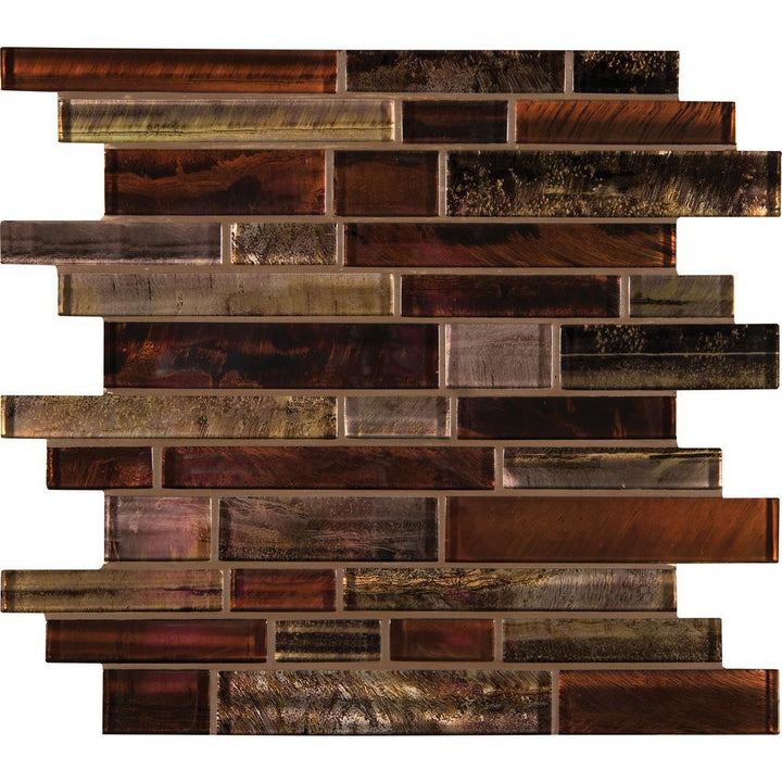 MSI Artista Interlocking 12 in. x 12 in. x 8 mm Glossy Glass Mesh-Mounted Mosaic Wall Tile (10 sq. ft. / case)
