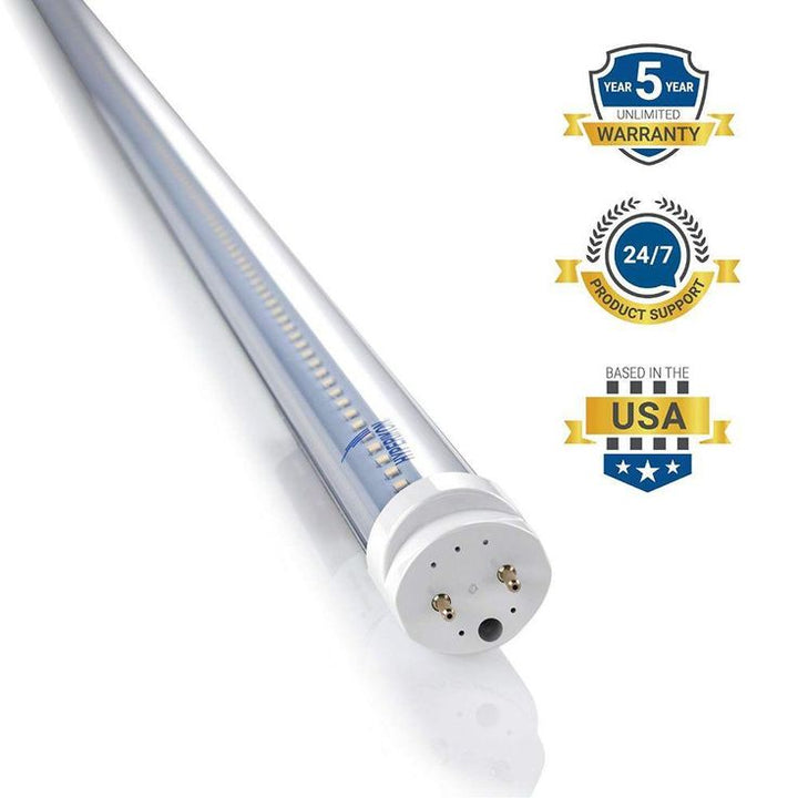 Hyperikon 18-Watt 4 ft. Linear T8 Clear Ballast Bypass Single-End Powered LED Tube Light Bulb (24-Pack)