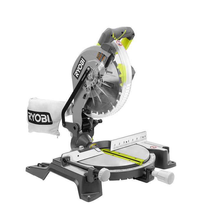 RYOBI 10 in. Compound Miter Saw with LED and Stand