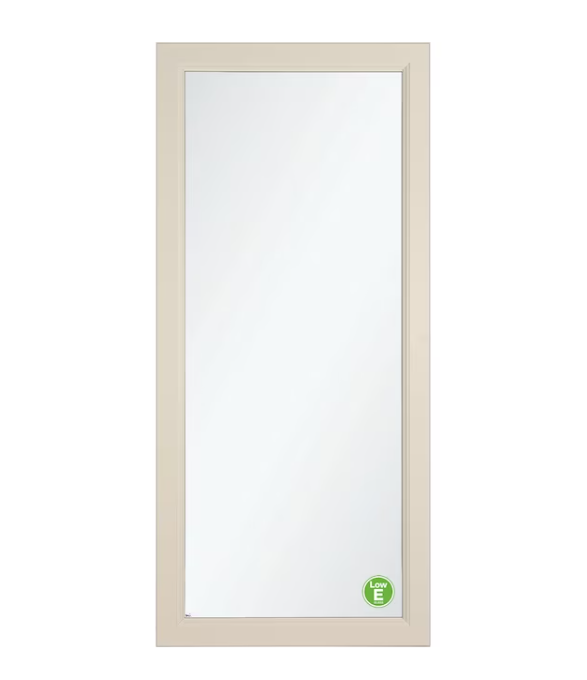 LARSON Signature Selection Low-E 36-in x 81-in Almond Full-view Interchangeable Screen Aluminum Storm Door