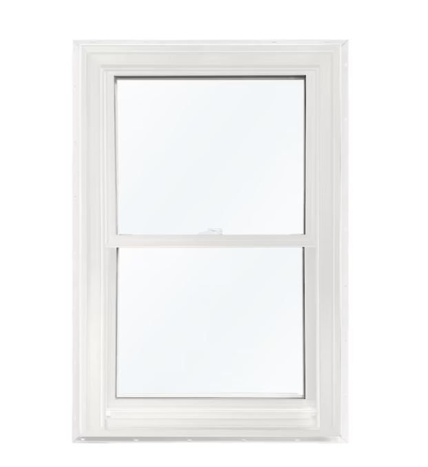 United Window & Door PRO Series New Construction 31-1/2-in x 45-1/2-in x 3-1/4-in Jamb White Vinyl Low-e Argon Double Hung Window Full Screen Included