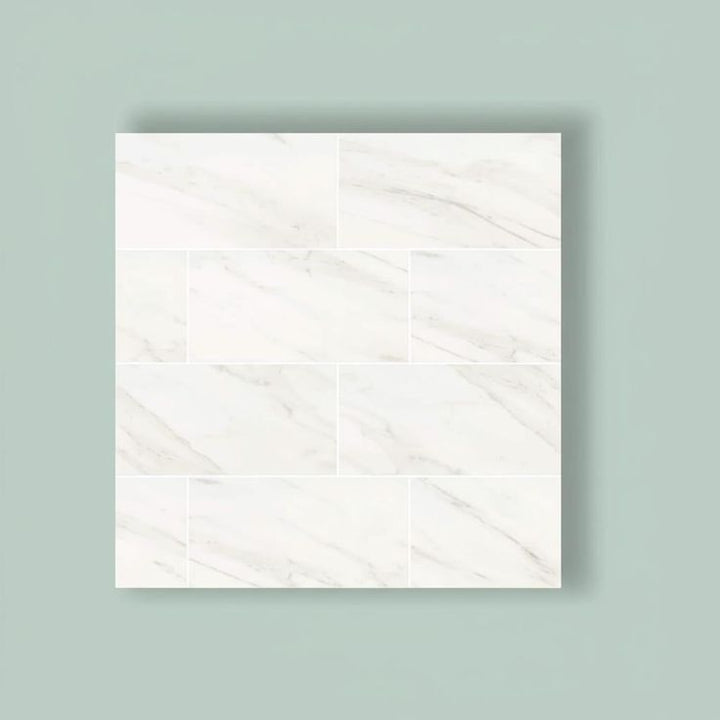 Home Decorators Collection Kolasus White Matte Porcelain Tile 12x24