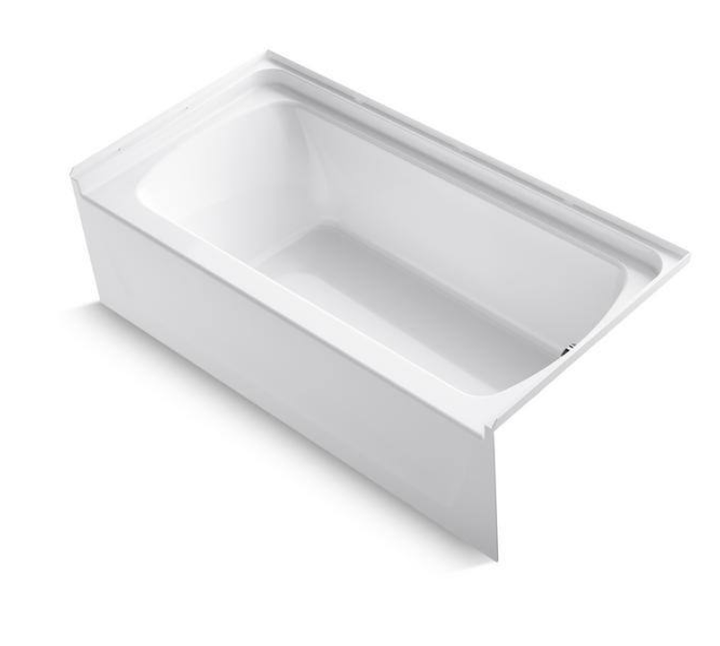 60 in. x 30 in. Soaking Bathtub with Right Drain in White
