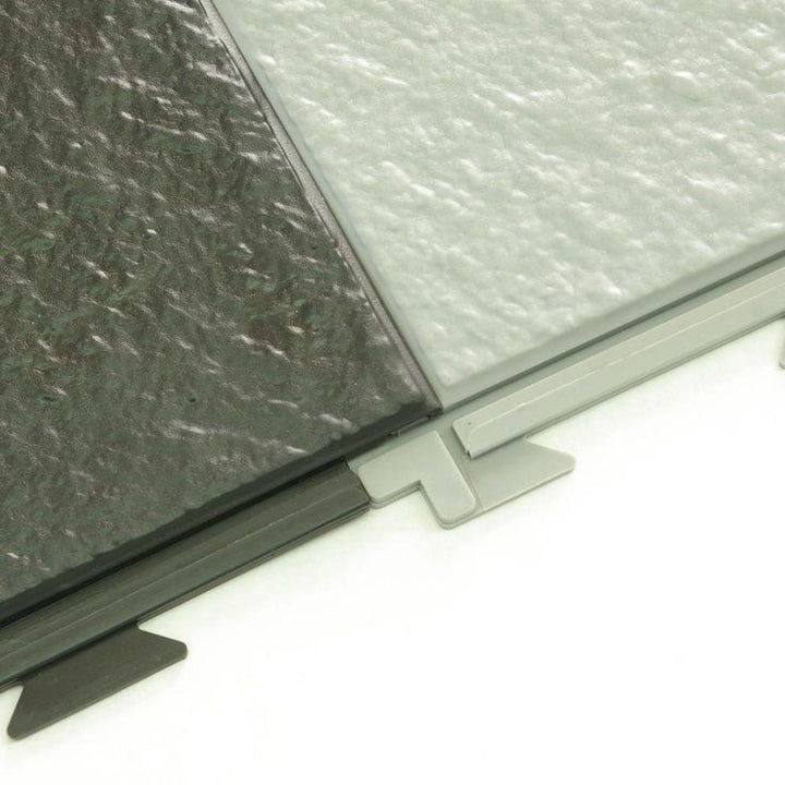 Greatmats Hiddenlock Slate Top Gray 12 in. x 12 in. x 1/4 in. PVC Plastic Interlocking Basement Floor Tile (Case of 20)