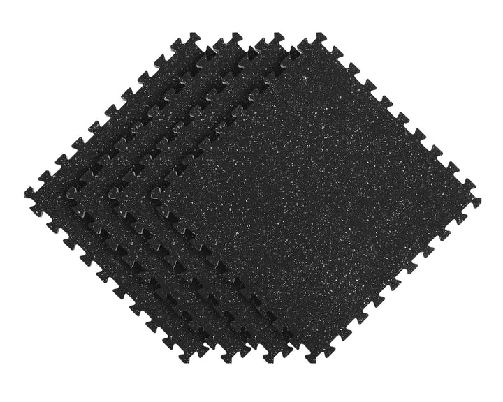 Norsk Shock Absorbent 25.2 in. x 25.2 in. x 0.70 in. Gym Tiles - Black/White Fleck (4-Pack)
