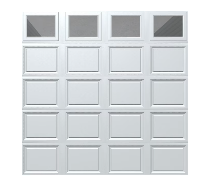 Wayne Dalton Classic Steel Model 9100 8-ft x 7-ft Insulated White Single Garage Door with Windows