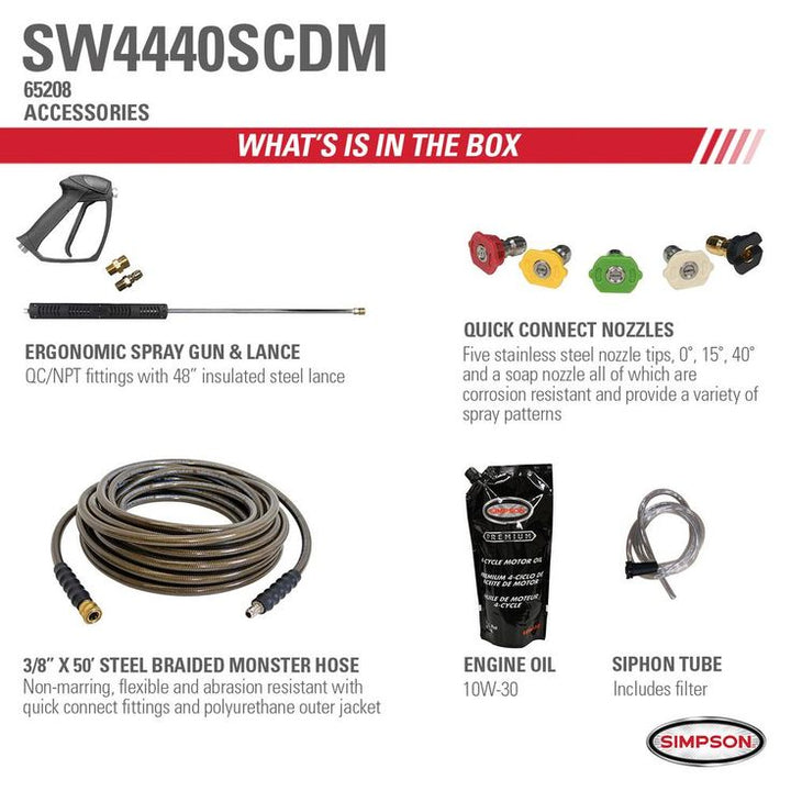Simpson Super Pro Roll-Cage 4400 PSI at 4.0 GPM Cold Water Professional Gas Pressure Washer