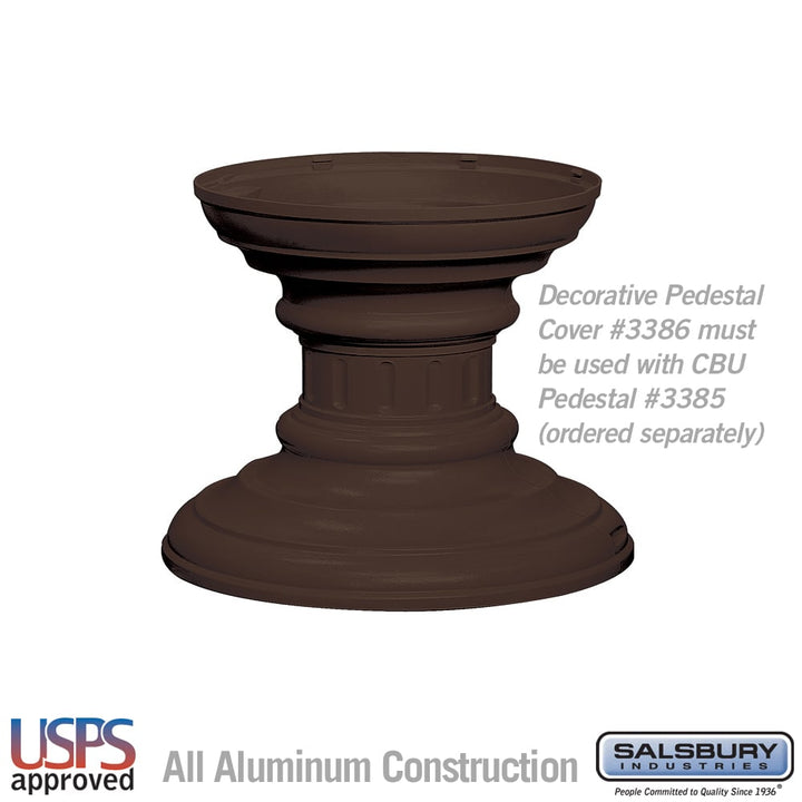 Regency Decorative Pedestal Cover - Short Bronze for CBU Pedestal #3385