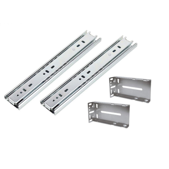 14 in. Full Extension Ball Bearing Side Mount Drawer Slide Set with Rear Bracket (4-Pair) - Super Arbor