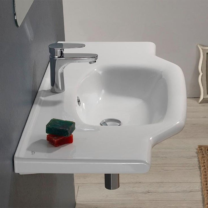 Nameeks Yeni Klasik Wall Mounted Bathroom Sink in White