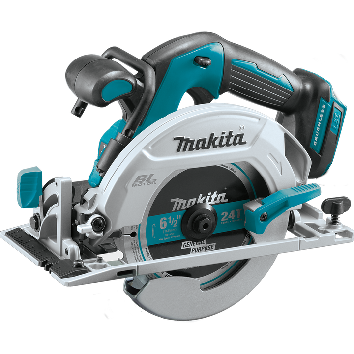 Makita 18V LXT Lithium‑Ion Brushless Cordless 6-1/2 in. Circular Saw with Electric Brake & 24T Carbide Blade (Tool‑Only)