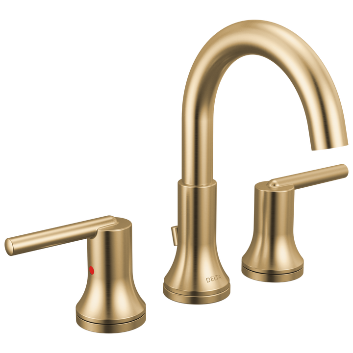 Delta Trinsic Champagne Bronze 2-Handle Widespread WaterSense Bathroom Sink Faucet with Drain, Model 3559-CZMPU-DST