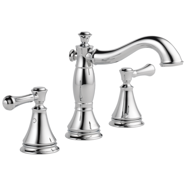 Delta Cassidy Stainless 2-Handle Widespread WaterSense Bathroom Sink Faucet with Drain