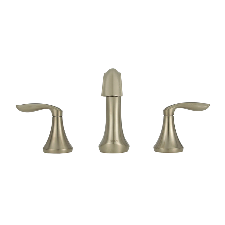 Moen Eva 8 in. Widespread 2-Handle Bathroom Faucet Trim Kit with Valve, Brushed Nickel