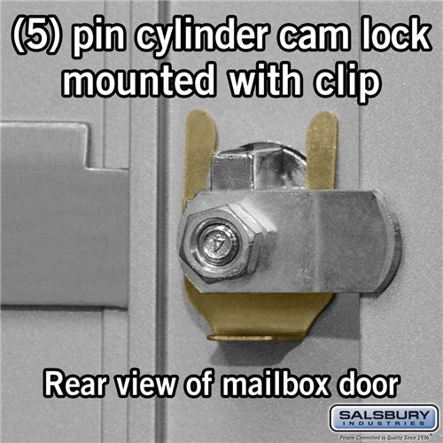 Locking Rear Cover for Aluminum Mailbox - Standard System with 2 Keys