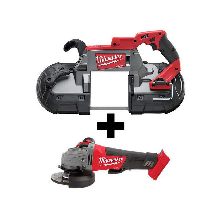 M18 FUEL 18-Volt Lithium-Ion Brushless Cordless Deep Cut Band Saw withÂĴâ M18 FUEL 4-1/2 in./5 in. Grinder - Super Arbor